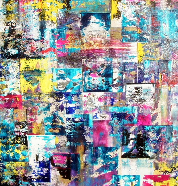 Sarice Brudet - 2007 - STRUCTURED SPACE - Acryl auf Leinwand - 72 x 69 x 5 cm  - 89 € mtl./K 1850 €