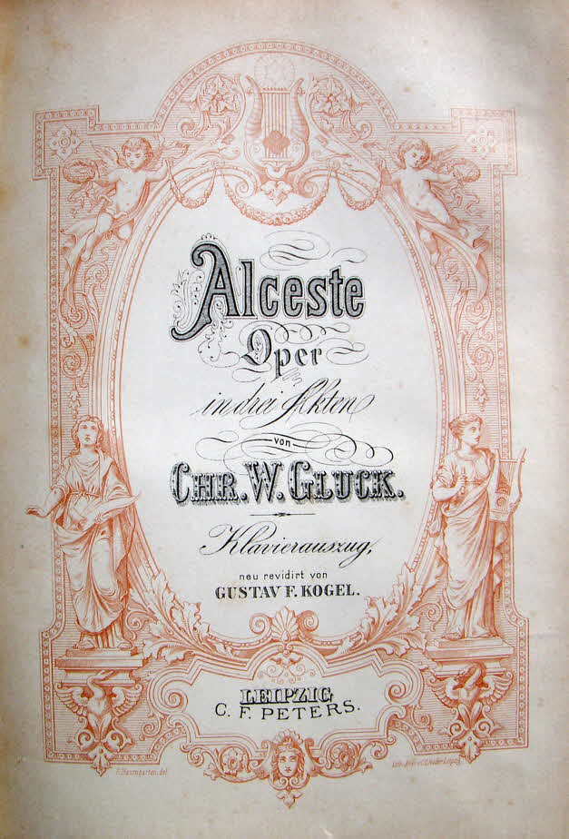 Christoph Willibald (Ritter von) Gluck (* 2. Juli 1714 in Erasbach bei Berching, Oberpfalz; � 15. November 1787 in Wien) war ein deutscher Komponist der Vorklassik.

Alceste (italienische Fassung), Libretto Calzabigi nach Euripides, Urauff�hrung Wien, 26. Dezember 1767
Alceste (franz�sische Fassung), Libretto Fran�ois-Louis Gand Le Bland Du Roullet nach Ranieri de� Calzabigi, Urauff�hrung Paris, 23. April 1776 - 39 € mtl./K 350 €
