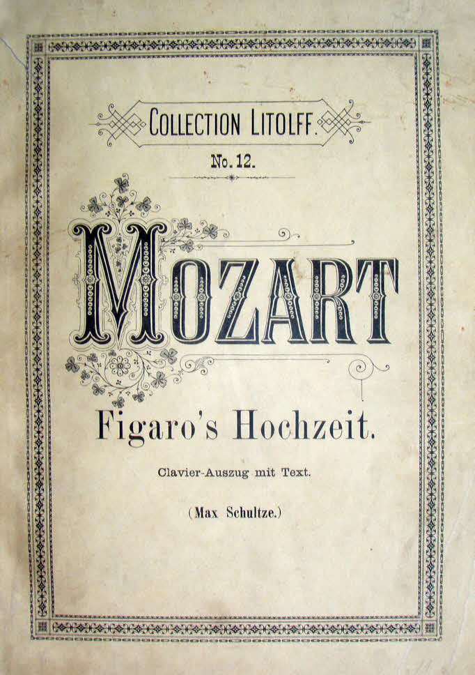 Wolfgang Amadeus Mozart, mit vollst�ndigem Taufnamen: Joannes Chrysostomus Wolfgangus Theophilus Mozart (* 27. Januar 1756 in Salzburg, � 5. Dezember 1791 in Wien), war ein �sterreichischer Komponist.

Le nozze di Figaro komponiert 1786 KV 492 - 39 € mtl./K 350 €