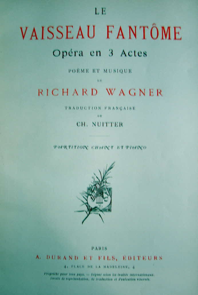 Richard Wagner (1813-1883)  Der fliegende Holl�nder   Libretto Mai 1841  Musik November 1841   Erstauff�hrung 02.Januar 1843 Dresden - 39 € mtl./K 350 €
