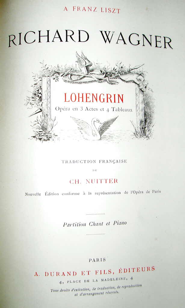 Richard Wagner (1813-1883)  Lohengrin   Libretto November 1845   Musik August 1847   Erstauff�hrung 28.August 1850 Weimar - 39 € mtl./K 350 €

