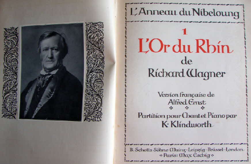 Richard Wagner (1813-1883)  Das Rheingold   Libretto November 1852   Musik September 1854   Erstauff�hrung 22.September 1869 M�nchen - 39 € mtl./K 350 €
