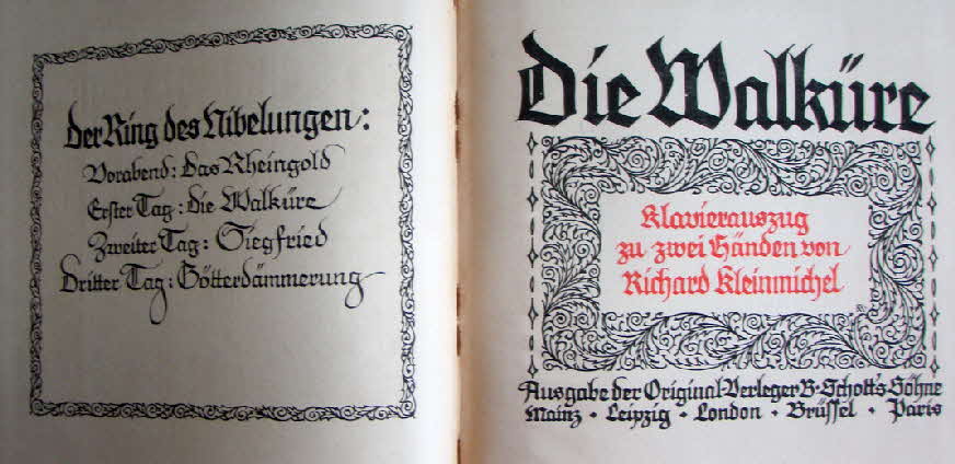 Richard Wagner (1813-1883)  Die Walk�re   Libretto Juli 1852   Musik M�rz 1856	  Erstauff�hrung 26.Juni 1870 M�nchen - 39 € mtl./K 350 €
