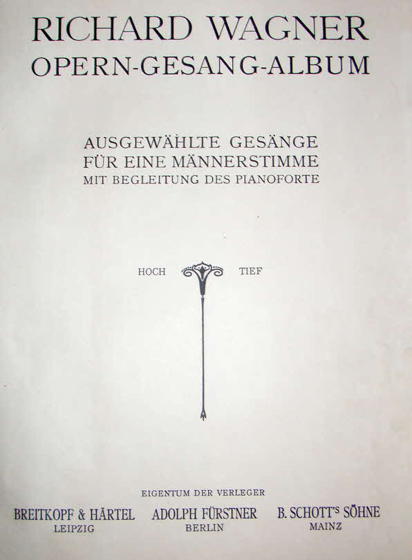 RICHARD WAGNER - Opern Gesangalbum - 30 x 23 cm - 176 Seiten - um 1910 - 39 € mtl./K 250 €