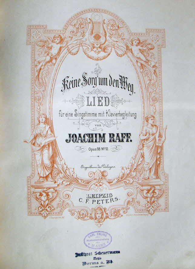 Joseph Joachim Raff (* 27. Mai 1822 in Lachen SZ, Schweiz; � 24. Juni 1882 in Frankfurt am Main) war ein deutscher Komponist und Musikp�dagoge schweizerischer Herkunft  - 39 € mtl./K 350 €