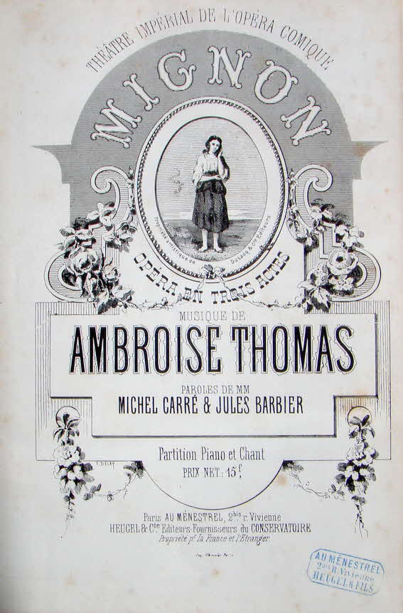 Charles Louis Ambroise Thomas (* 5. August 1811 in Metz; � 12. Februar 1896 in Paris) war ein franz�sischer Komponist.

Mignon, komponiert um 1866; nach Goethes Wilhelm Meisters Lehrjahre; Libretto von Jules Barbier und Michel Carr� - 39 € mtl./K 350 €