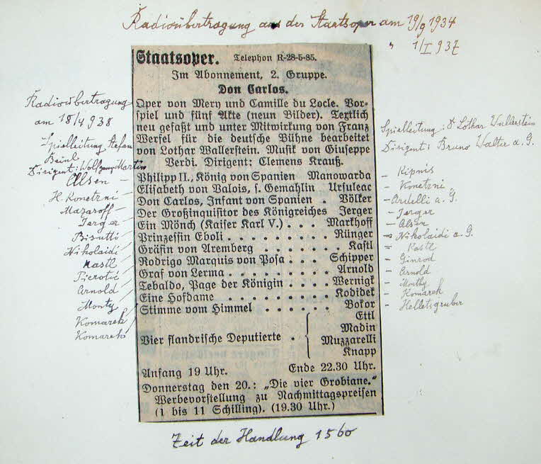 Giuseppe Fortunino Francesco Verdi (* 10. Oktober 1813 in Le Roncole, Herzogtum Parma; � 27. Januar 1901 in Mailand) war ein italienischer Komponist der Romantik.

Don Carlos - Libretto Joseph M�ry und Camille du Locle	Erstauff�hrung 11. M�rz 1867 Op�ra de Paris in der franz�sischen Fassung in f�nf Akten
Don Carlos - Libretto Achille de Lauzi�res und Angelo Zanardini	Erstauff�hrung 10. Januar 1884	Teatro alla Scala, Mailand in der italienischen Fassung in vier Akten - 39 € mtl./K 350 €